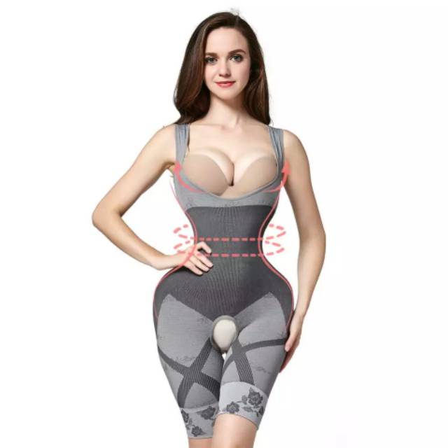 [COD] Genie Bamboo Suit Korset Body Shaper Pelangsing Tubuh Wanita
