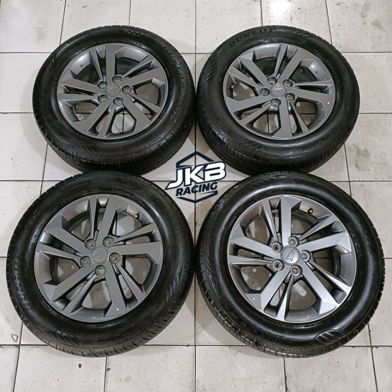 Velg Mobil Bekas Oem Xenia Ring 15 pcd 5x100 Et 45 Ban Dunlop 185 65 R15