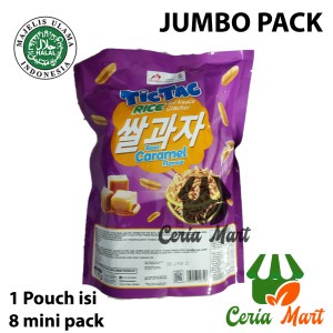 Tic Tac Rice Crackers Caramel Jumbo Pack isi 10 Mini Pack