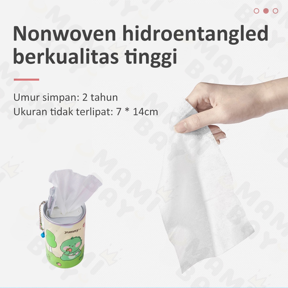 Mamibayi Tisu basah kaleng isi 30 lembar/Canned Wet Wipes Tissue Basah Portable Travel