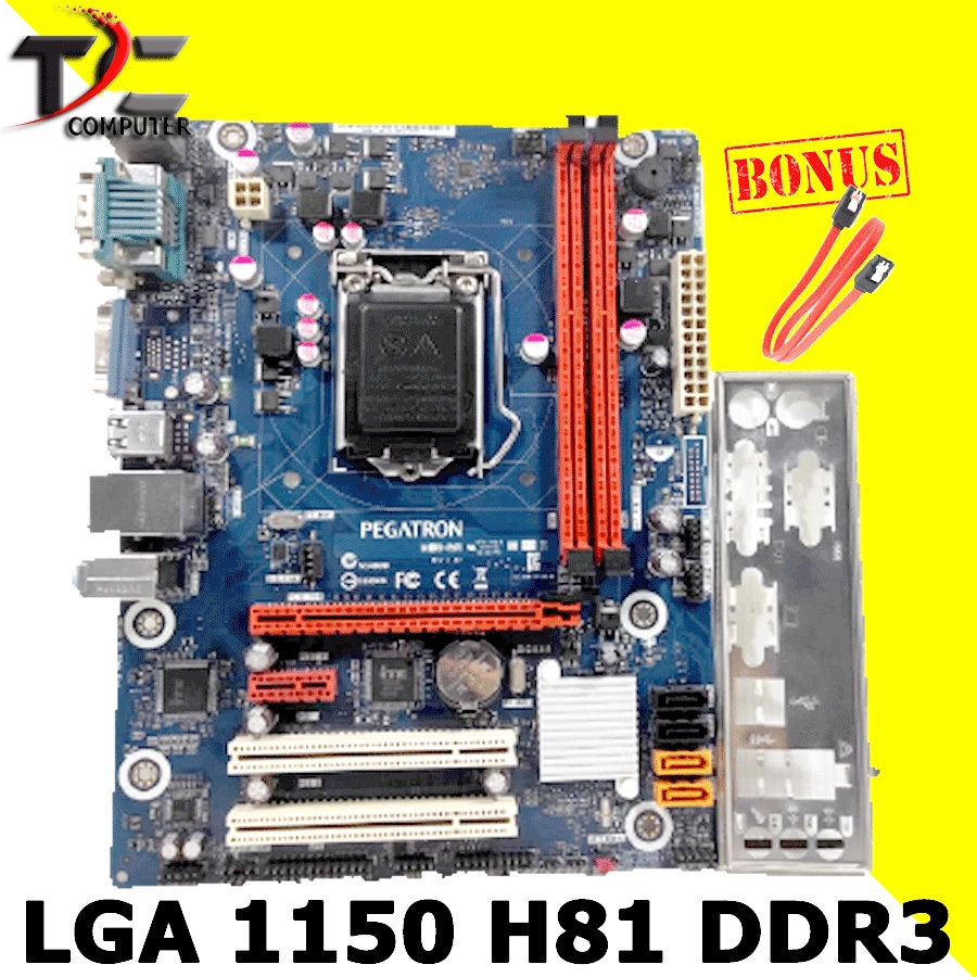 Motherboard Mainboard Mobo Intel LGA 1150 H81 Onboard microATX PEGATRON