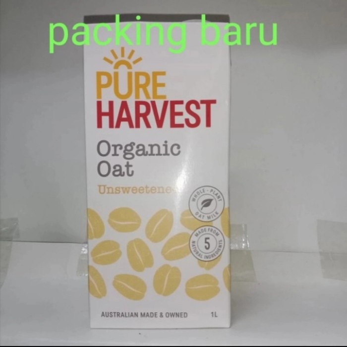 

[TERBARU] pure harvest organic oat milk unsweetened 1L susu oat australia sehat