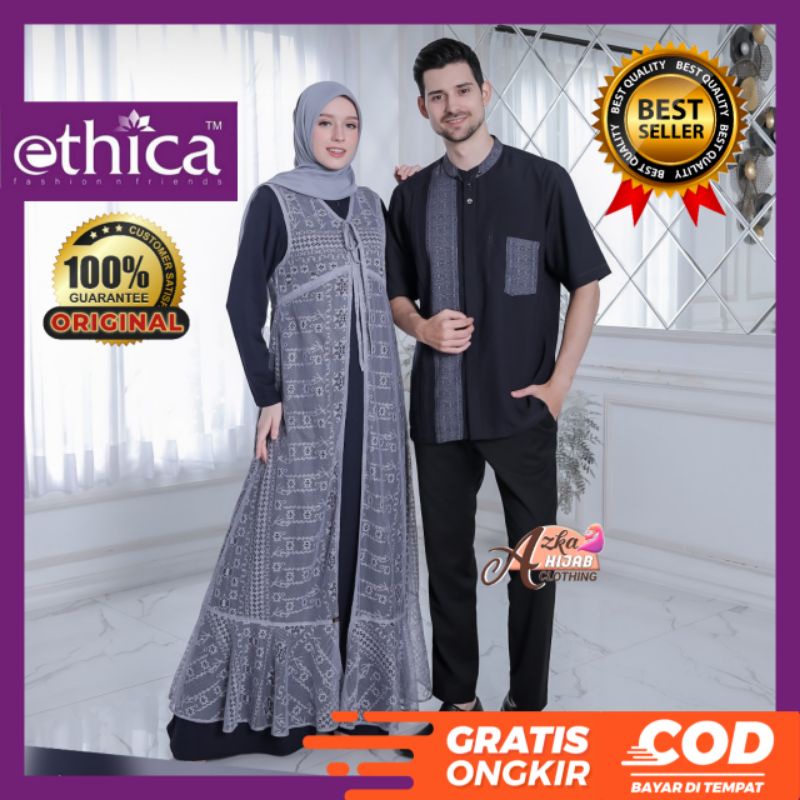 ELFA COUPLE 168 DARK SAPHIRE / SARIMBIT ETHICA 2023 / BAJU COUPLE PASANGAN KEKINIAN / BAJU MUSLIM CO