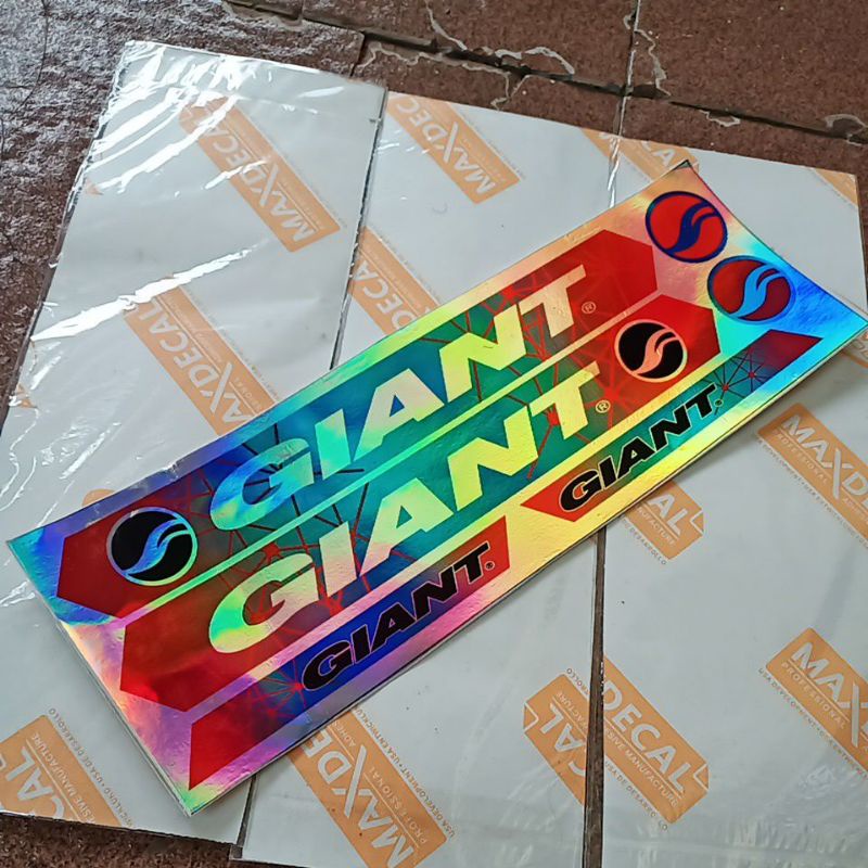 sticker sepeda striping set sepeda MTB Giant biru