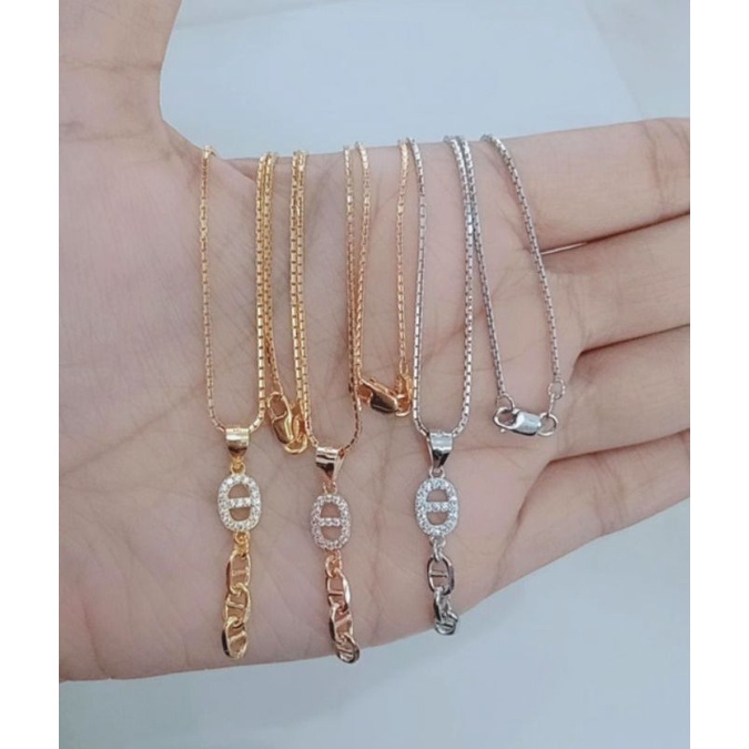 kalung rantai itali santa + liontin model panjang cart*r mp / kalung perak asli silver 925 lapis emas/ kalung fashion wanita terbaru