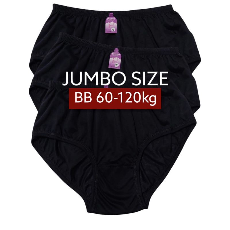 6 pcs Celana dalam HITAM SEMOK