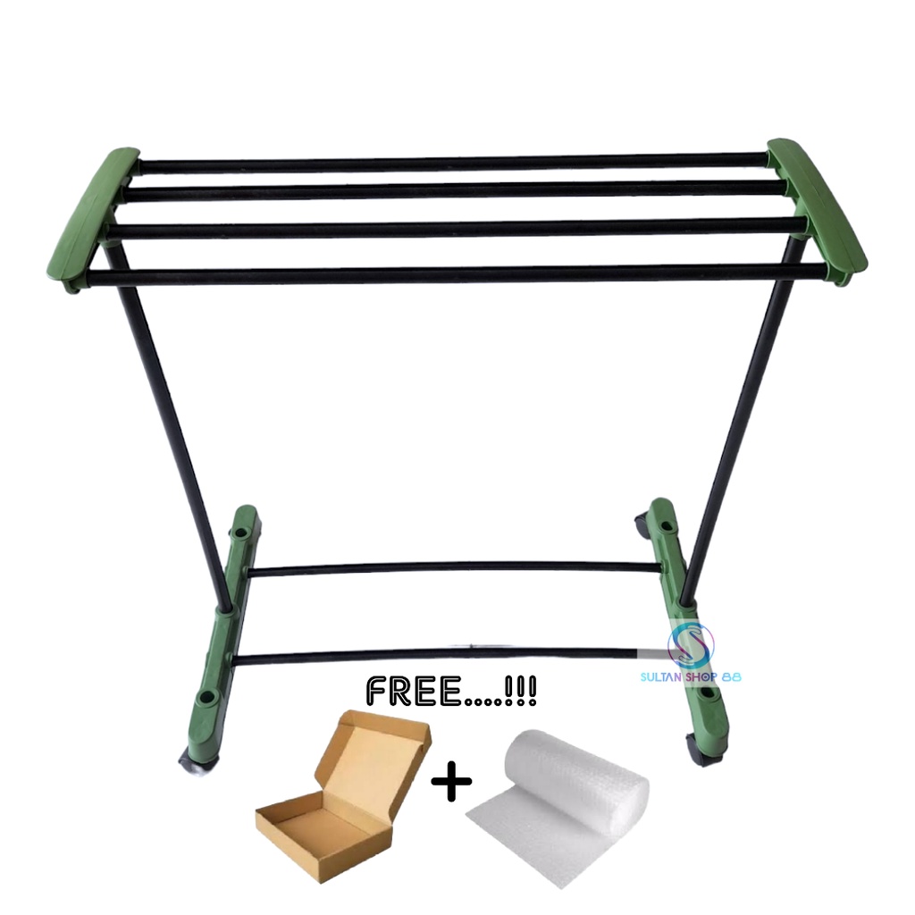 Jemuran Handuk Plastik Portable Roda | Tempat Jemur Handuk Gantungan Kamar Mandi