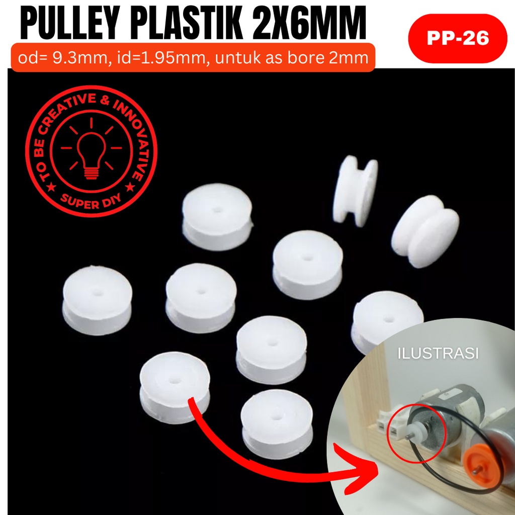 Pulley pengerak dinamo motor dc / Pulley genarator mini /  pulley mobil rc / pulley diy / pule pulle pulai