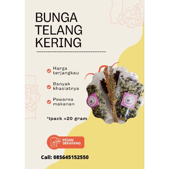 

Bunga Telang kering 20 gr