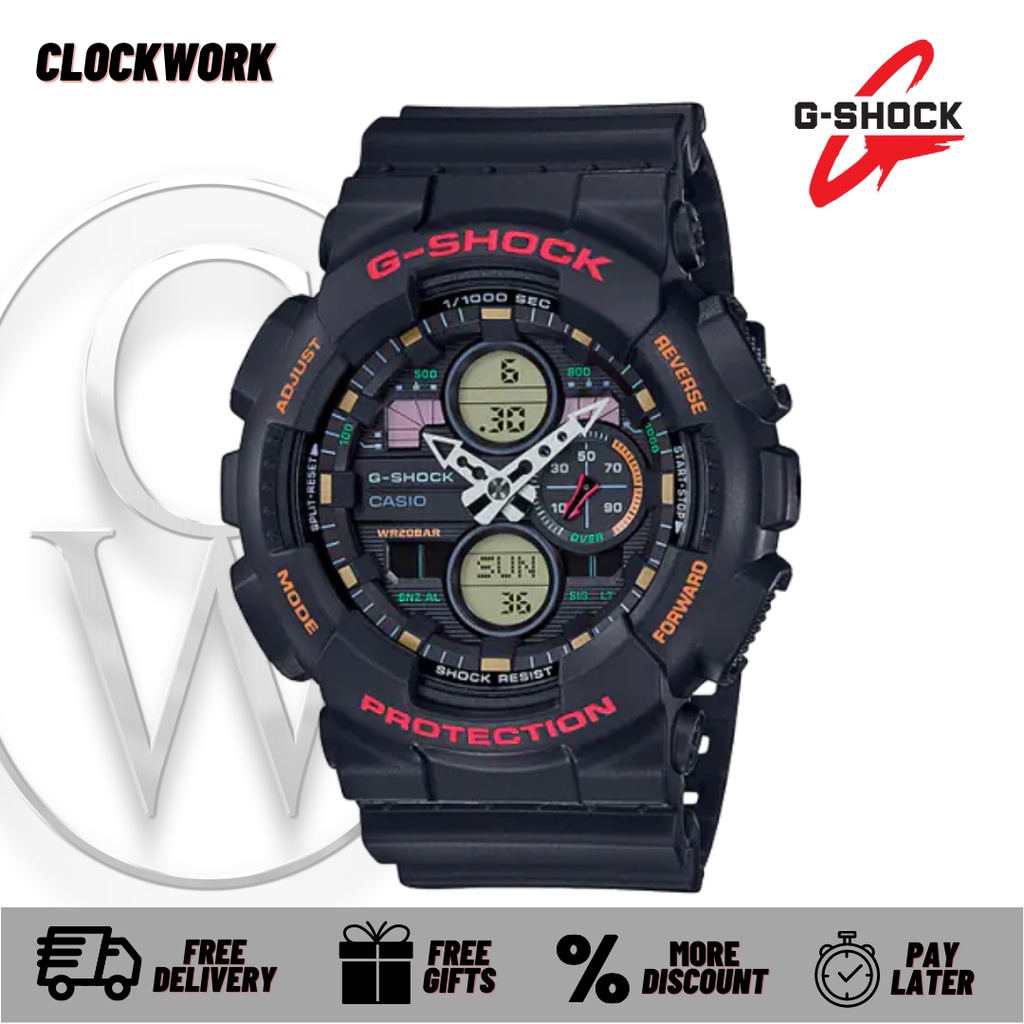 Jam Tangan CASIO G-SHOCK GA-140-1A4 / GSHOCK GA1401A4DR Pria Resin