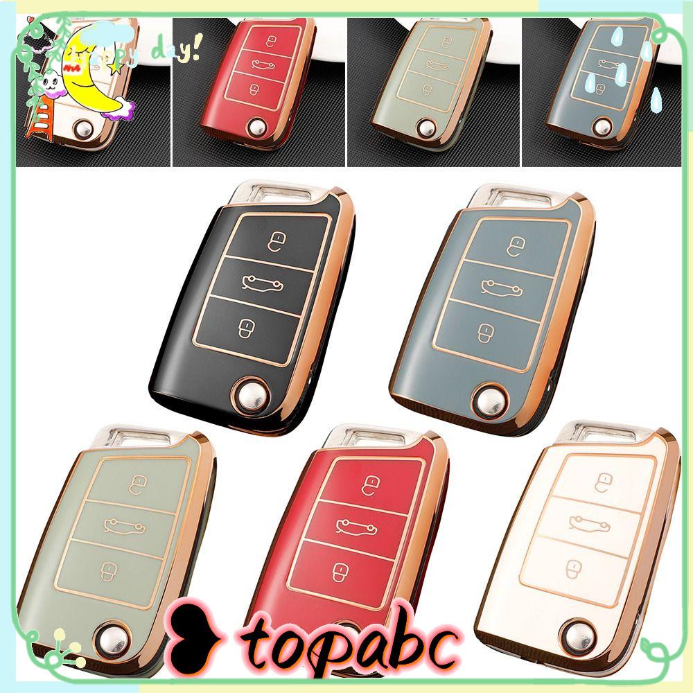 Top Remote Key Case Soft TPU Pelindung Aksesoris Mobil Key Fob Cover