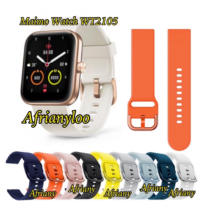 Strap Maimo Watch WT2105 Tali Jam Rubber Colorful Buckle Model Active