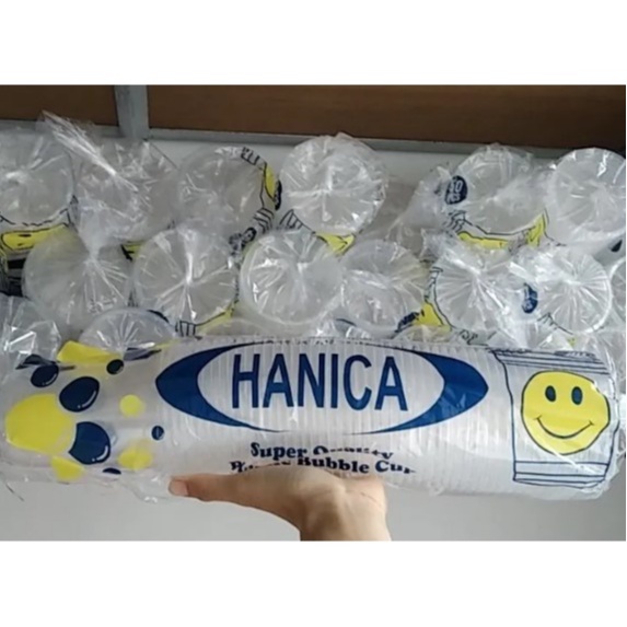 Gelas Plastik Cap Hanica 220ml Aqua Isi 50Pcs - Ecer