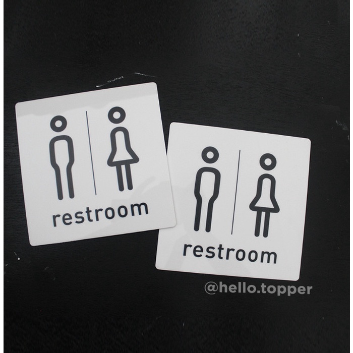 

TOILET SIGN PRINTED SIGNAGE TOILET SIGN BOARD WC PAPAN PENANDA