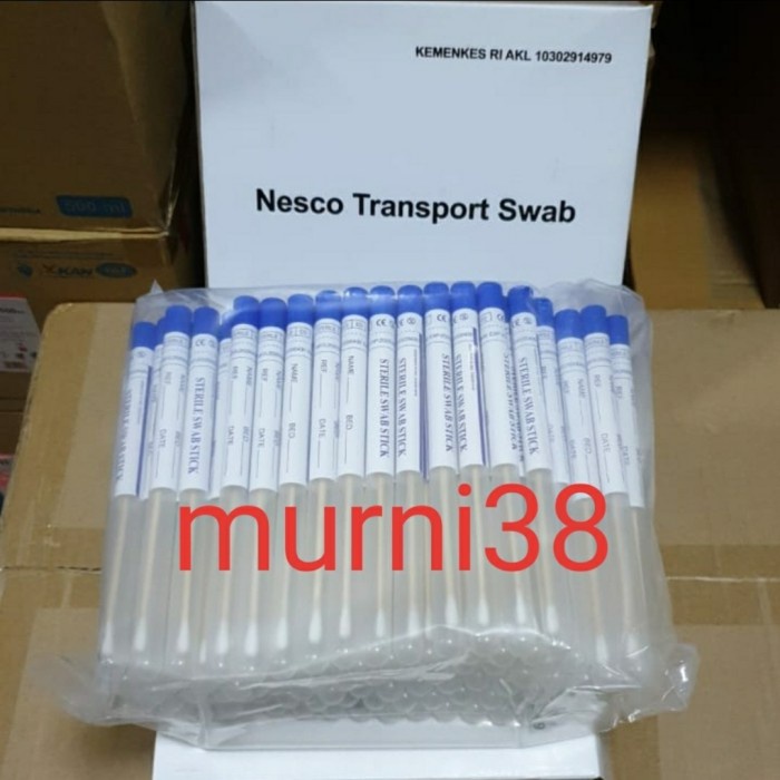 Lab Transport Lidi Swab Steril Nesco/Kapas Lidi Steril/Cotton Swab