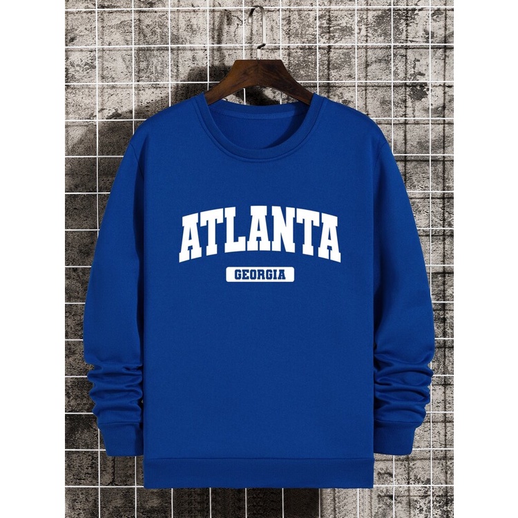 ATLANTA Sweatshirt Basic II Sweater Crewneck Print DTF II Sz M - XL Anak &amp; Dewasa ( Pria &amp; Wanita )