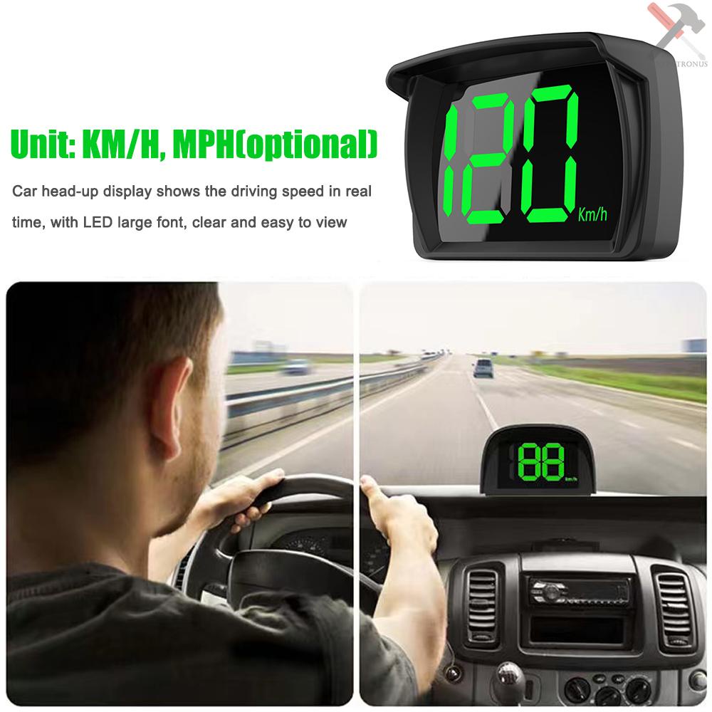 Headup Display HUD Mobil KM/H MPH GPS Digital Speedometer Dengan LED Font Display Besar Untuk Mobil Truk SUV Motor