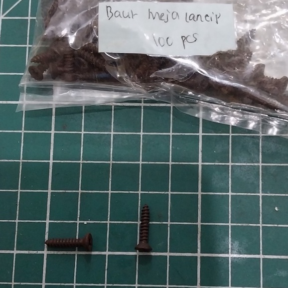 Baut / Sekrup Meja Lancip 1 inch (1bks = 2bj )