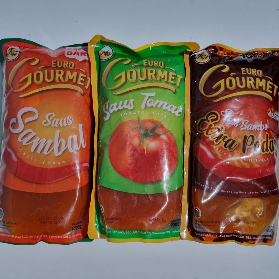 

Euro Gourmet Saus Sambal, Tomat, Extra Pedas, Kemasan 1kg