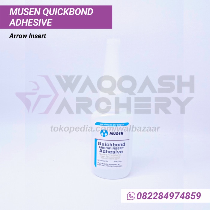 MUSEN QUICKBOND ADHESIVE Arrow Insert Lem Point Vanes Nock Super Glue