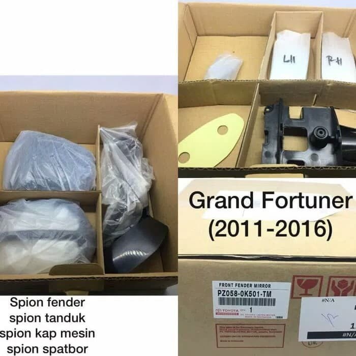 Spion Fender Fortuner / Tanduk Spion Fortuner Original Toyota