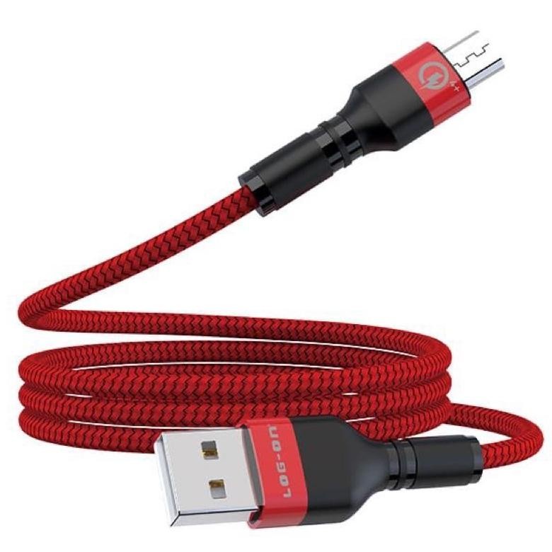 LOG ON KABEL CHARGER MICRO USB 3A LOG ON MAXIMUS QUALCOMM 4+ LO-CB69 KABEL DATA CABLE SUPPORT FAST CHARGING