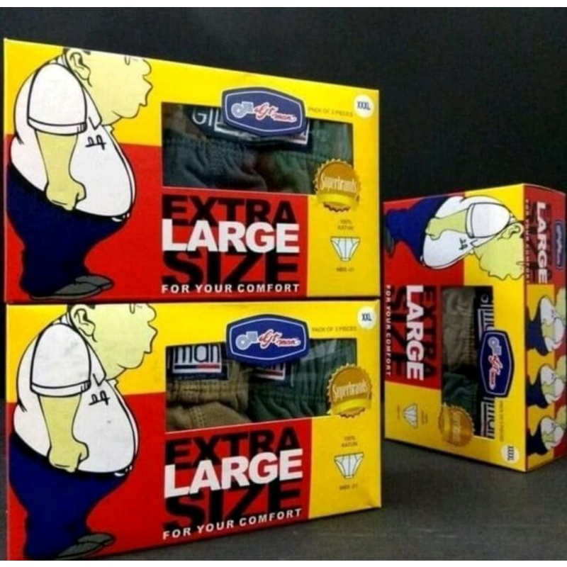 Celana Dalam Pria Ukuran Besar Super Jumbo/Big Size/Jumbo Brand Original