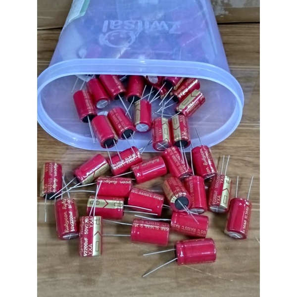 elco 2200uf 50v rubycon merah original