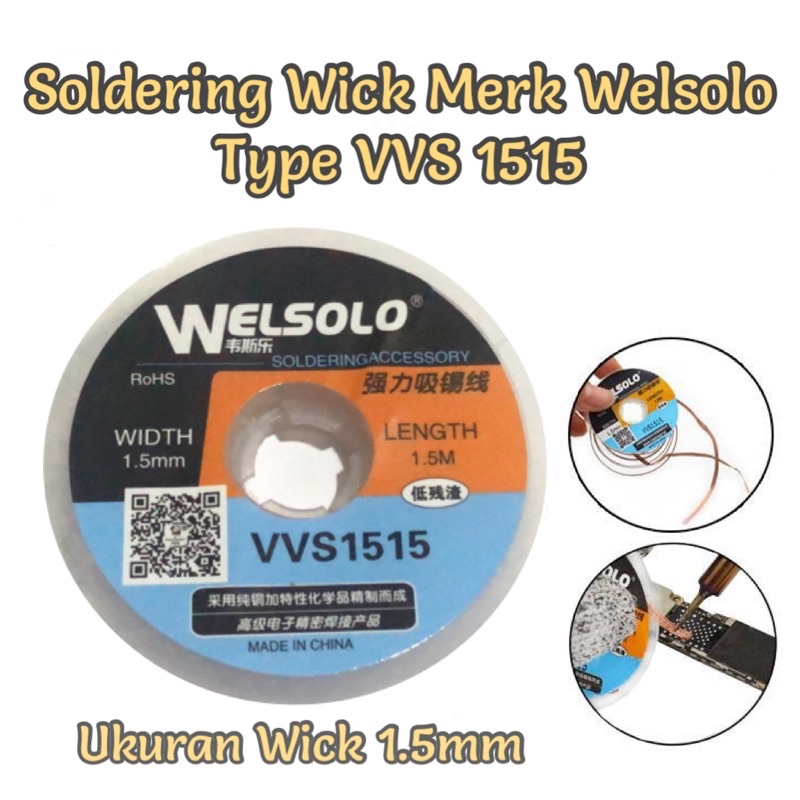 Welsolo Wick / Soldering Wick / Goot Wick Pembersih Timah Solderan