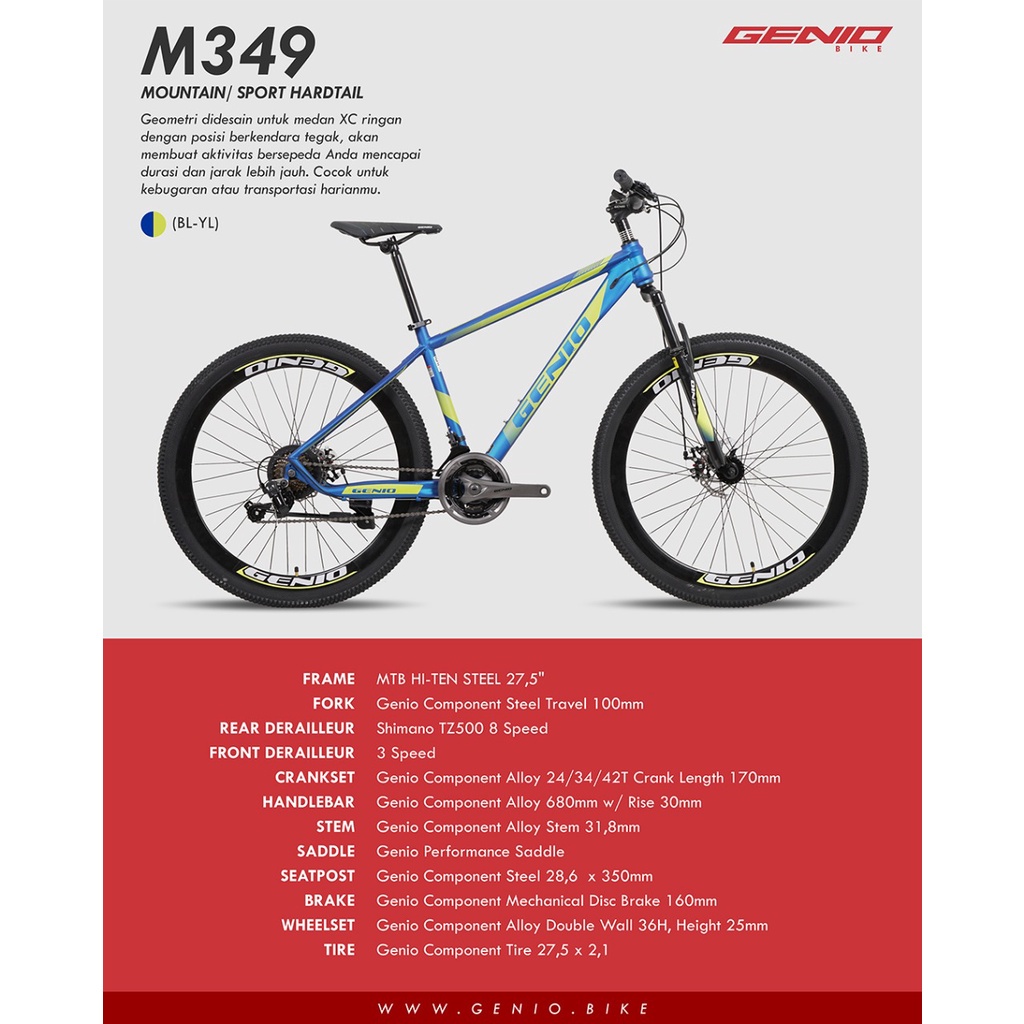 Sepeda MTB 27,5 inch GENIO M349