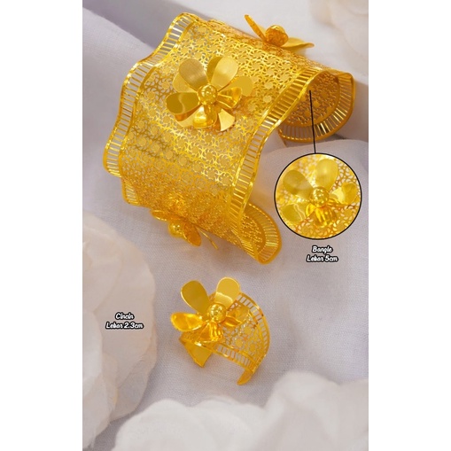 Perhiasan Set Mas bangkok lapir Emas 24K/99 % mirip emas asli