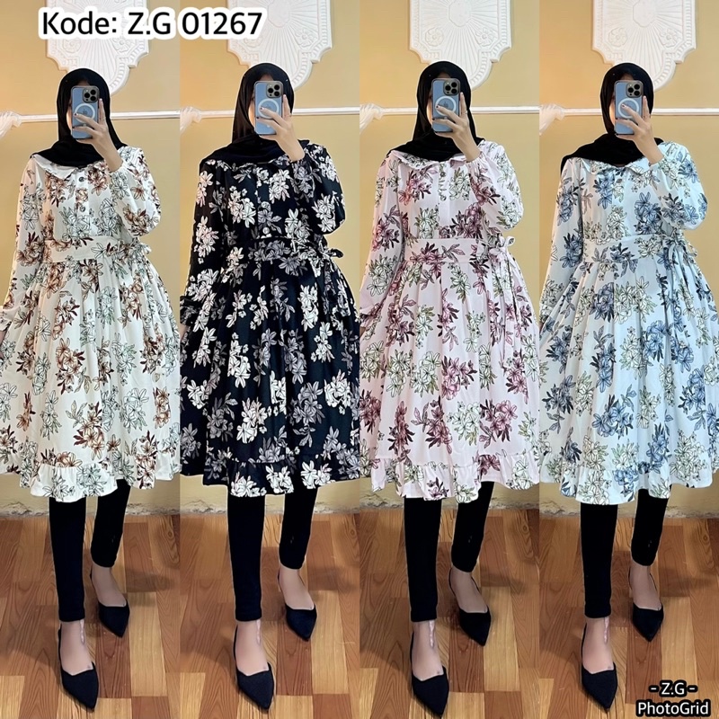 TUNIK MOTIF BUNGA || TUNIK   JUMBO XXL  || ATASAN MSULTAN || LONG TUNIK JUMBO|| TUNIK BIG SIZE || TU