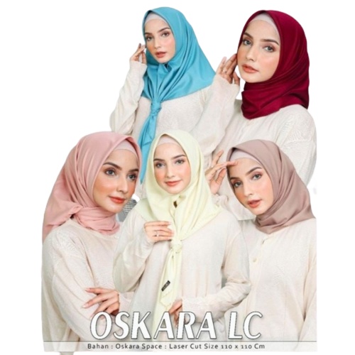 HIJAB AZARA OSKARA LASERCUT SEGI EMPAT VOAL JILBAB AZARA LASERCUT