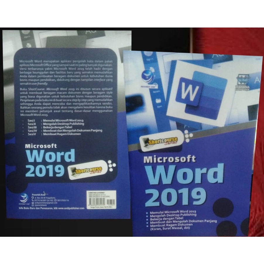 Buku Shortcourse series : Ms. Word 2019
