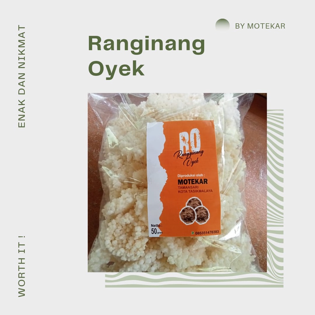 

Rengginang Oyek Mini Renyah Motekar cocok semua kalangan