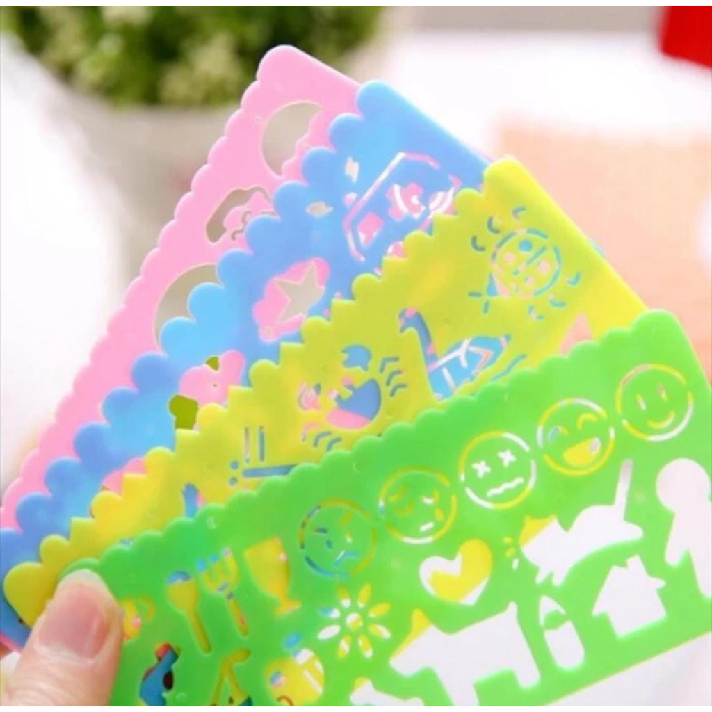

Penggaris Pengaris Plastik Untuk Gambar Pola Bentuk Stationary Alat Tulis viral