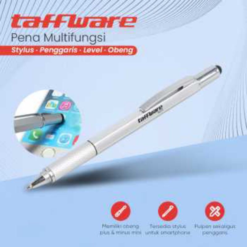 

Taffware Pena Multifungsi Plastik Stylus + Penggaris + Level + Obeng - 9625