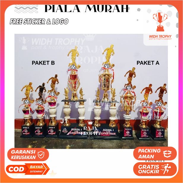 TROPI PIALA  kaki 2 SET MARMER sepakbola futsal