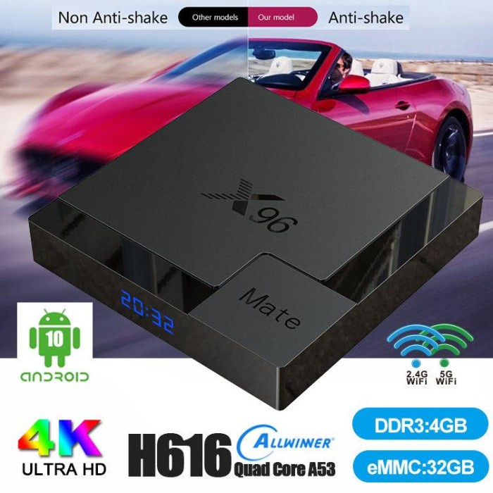 X96 MATE SMART TV BOX 4GB/32GB ALLWINER H616 BLUETOOTH 5.0 ANDROID 10 LIMITED EDITION