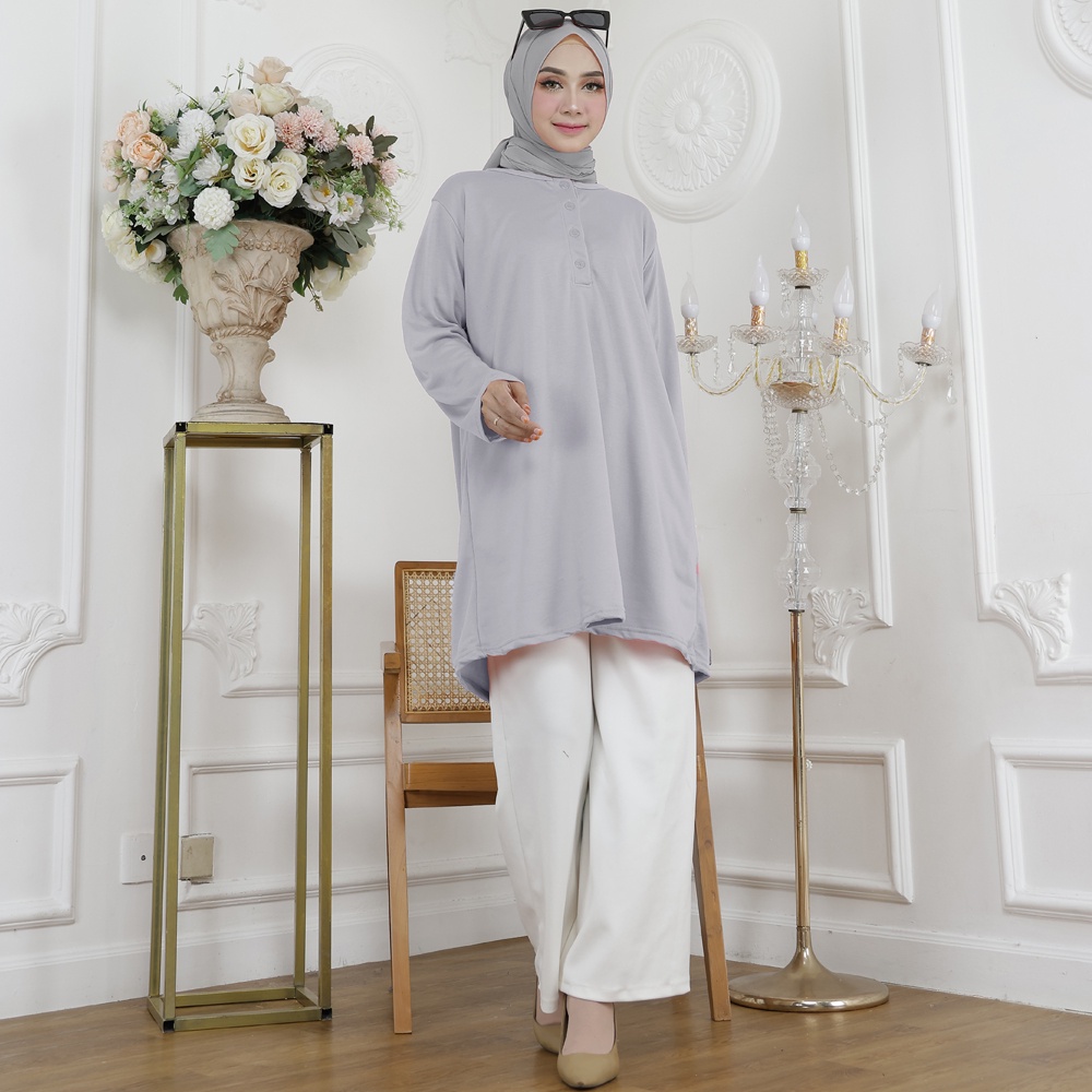 TUNIK JUMBO WANITA BUSUI LD 120 - LD 130 - LD 140 TUNIK KANCING BIG SIZE