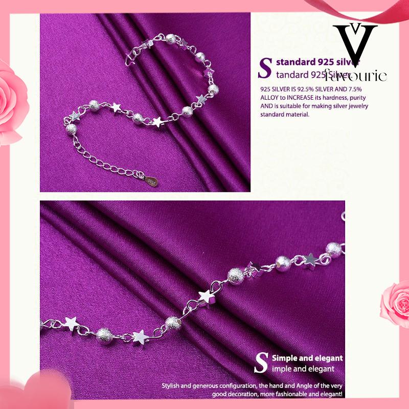 CODManik-manik Pasir Gelang Bintang Kecil Gelang Kaki Fashion Pentagram Girls Jewelry-FA