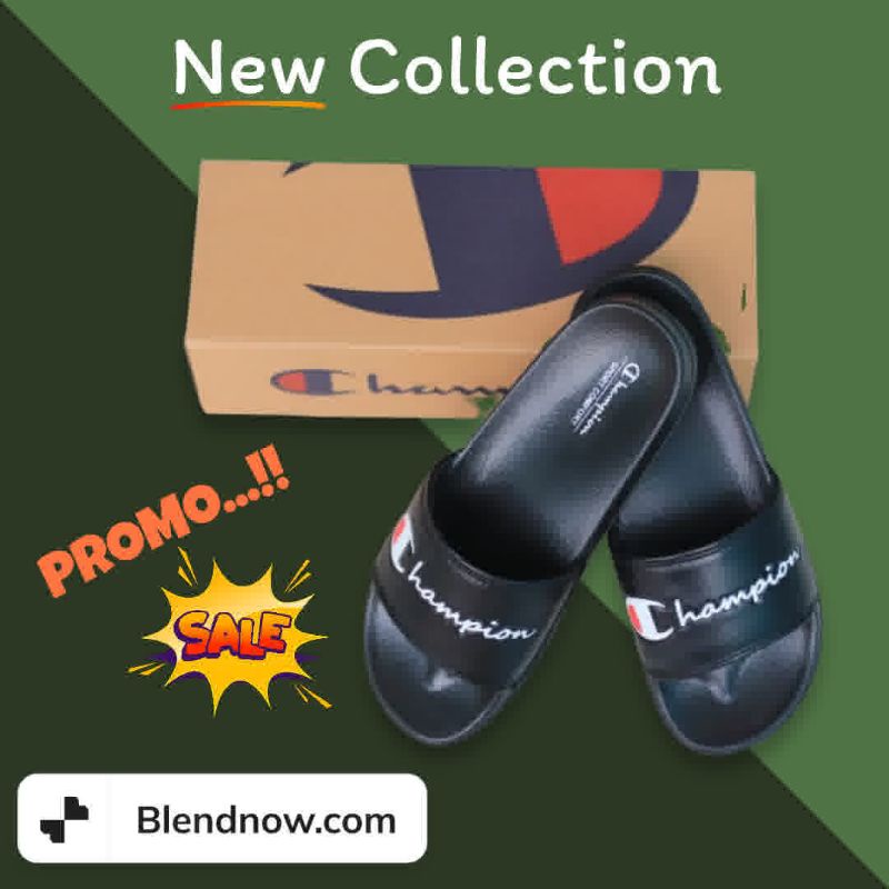 SENDAL SLIDE PRIA ORIGINAL CHAMPION VARCITY COLOUR BLACK