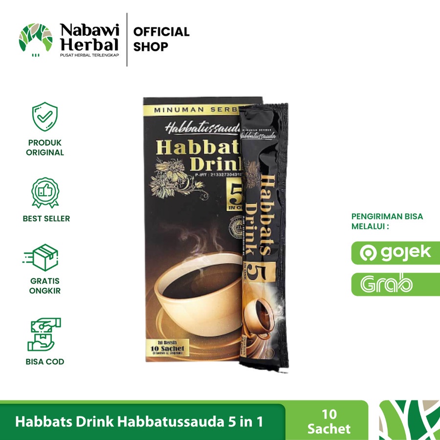 

HABBATS DRINK - Minuman Herbal Instan Habbatussauda Plus Gula Aren 5 in 1 Isi 10 Sachet