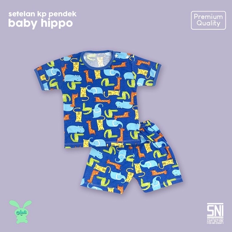 Setelan Pendek Bayi Aruchi - Setelan Baju Bayi Karakter 6 9 12 bulan