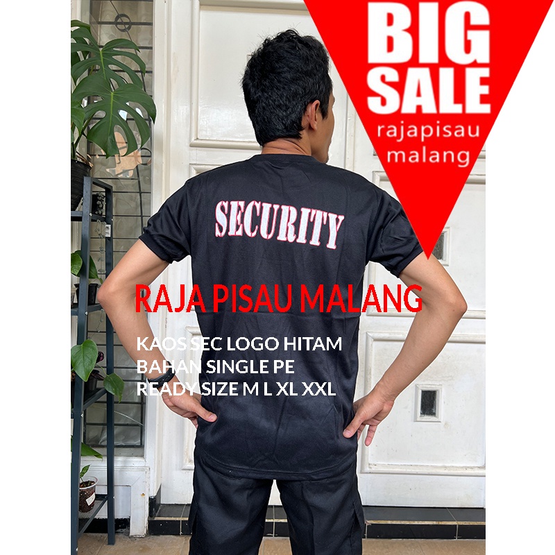 Baju Satpam/Security Cokelat XXL | Kaos Satpam Bahan Polyester Double - polos, M