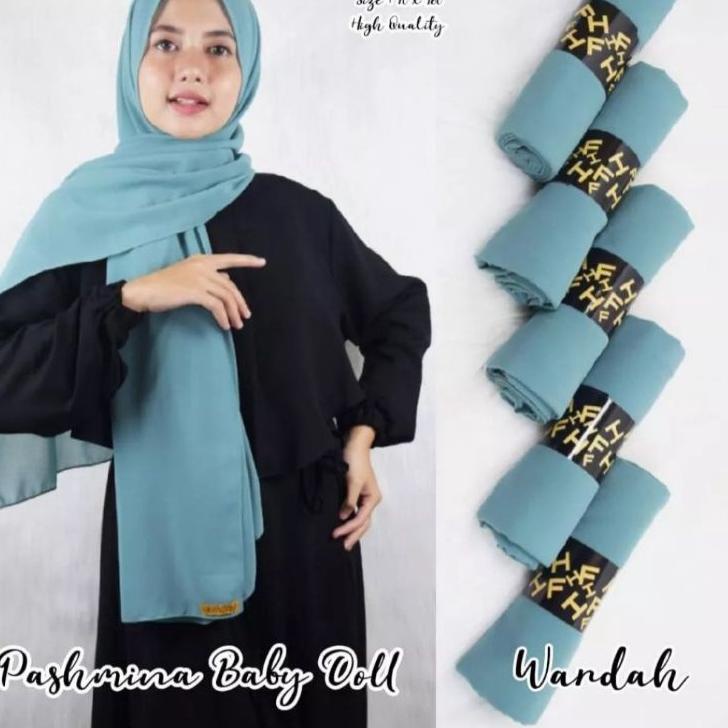 PROMO Pashmina CERUTI BABY DOLL Armani Exclusive - BIRU WARDAH