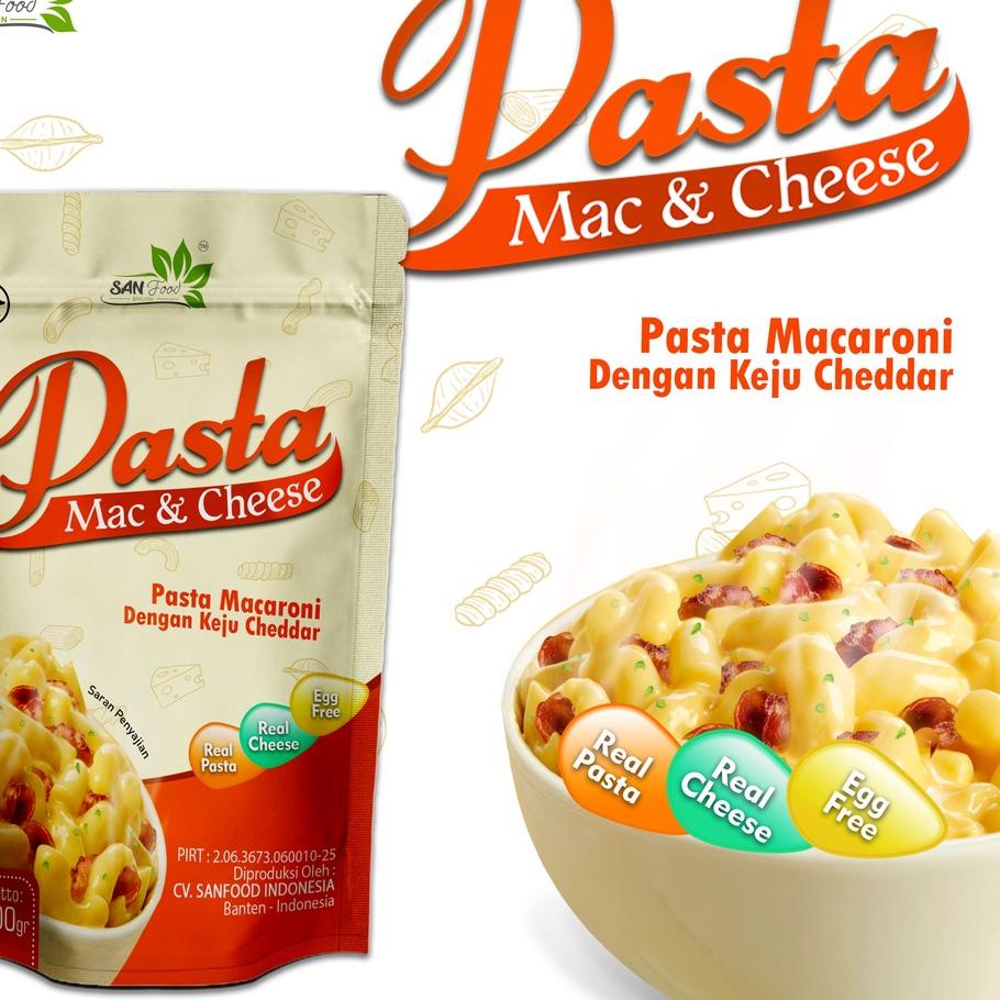 

SANFOOD BRILIAN Sanfood Pasta Mac & Cheese, Carbonara, Saus Bolognese 100gr All Varian Pasta Macaroni