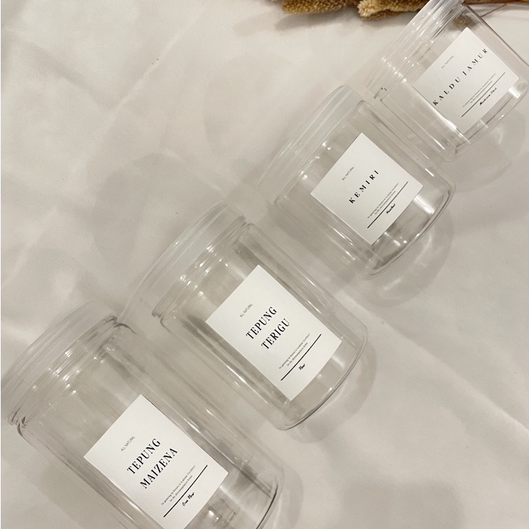Tempat Bumbu Dapur ( Jar 1000 ml Golden Pet ) Toples bumbu dapur / Wadah bumbu dapur / Botol bumbu