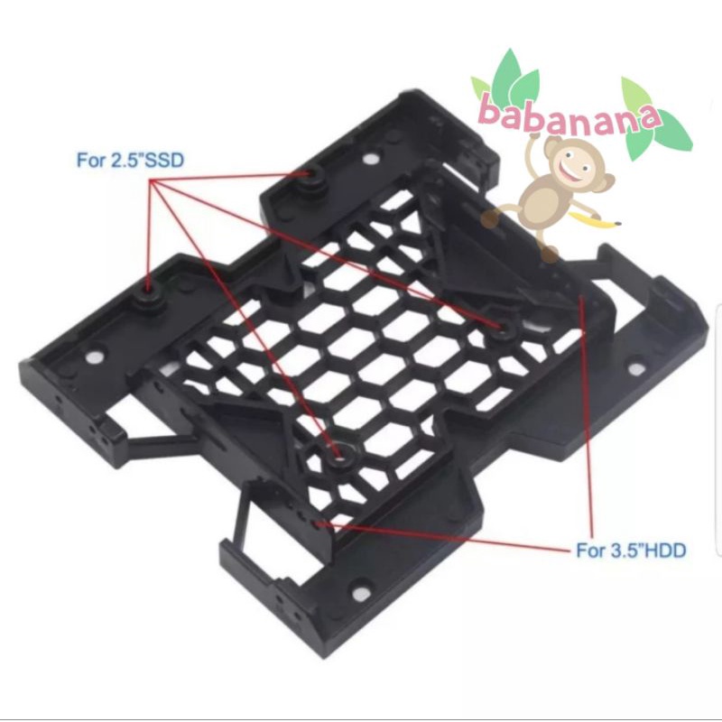 HDD SSD cooling bracket docking case cage fan 5.25 to 2.5 and 3.5 inch