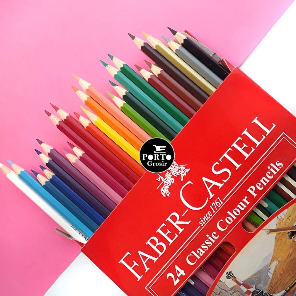 

Update! Faber Castell 24 Long Classic Colour Pencil Pensil Warna Panjang Klasik Isi 24 Color Asli